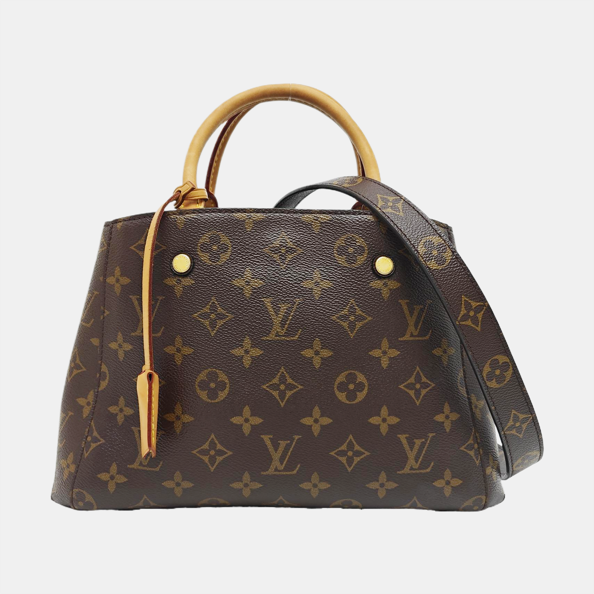 MONTAIGNE BB Monogram Coated Canvas Brown