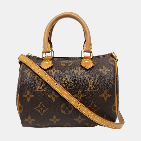 SPEEDY Nano Monogram Coated Canvas Brown