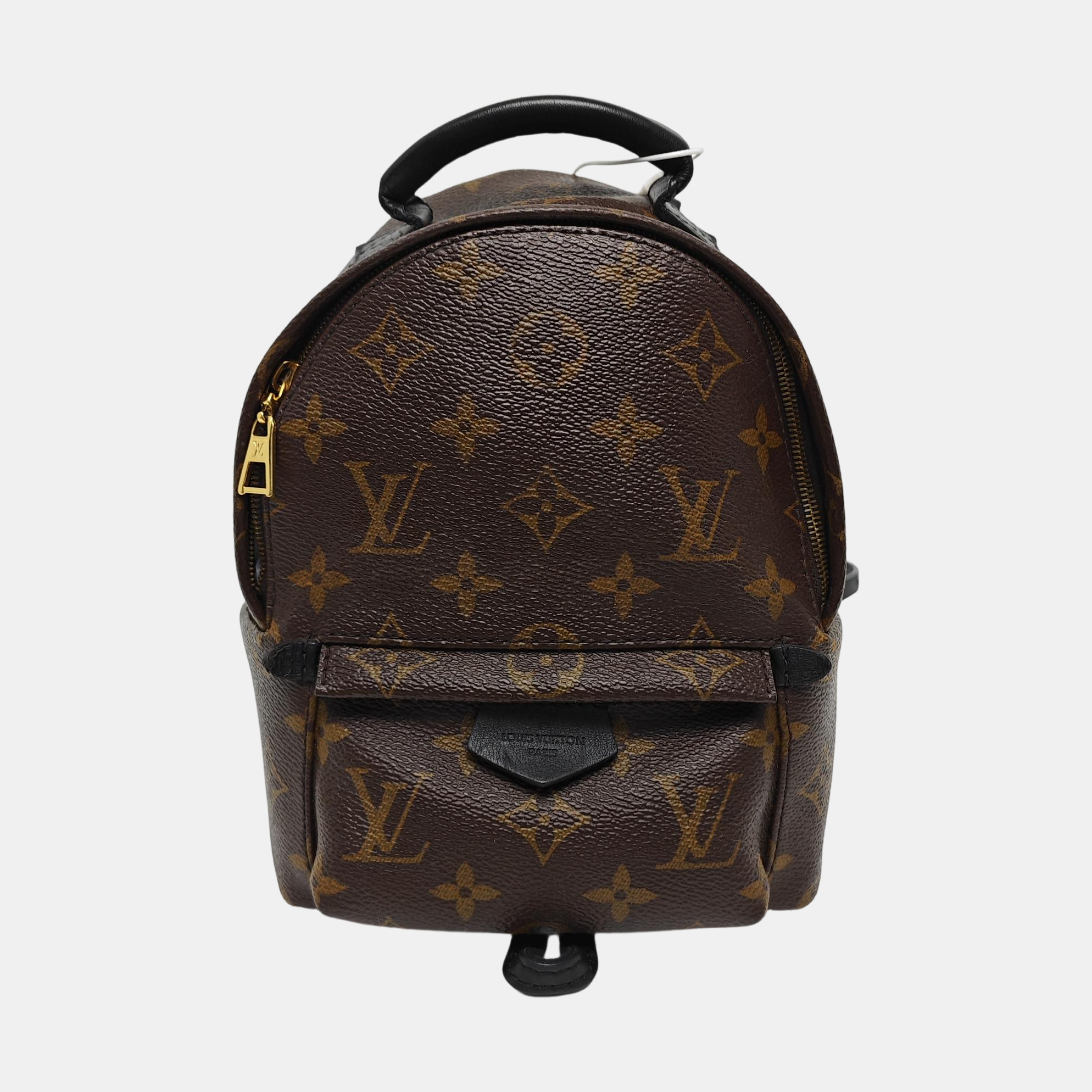PALM SPRINGS Mini Monogram Coated Canvas Brown