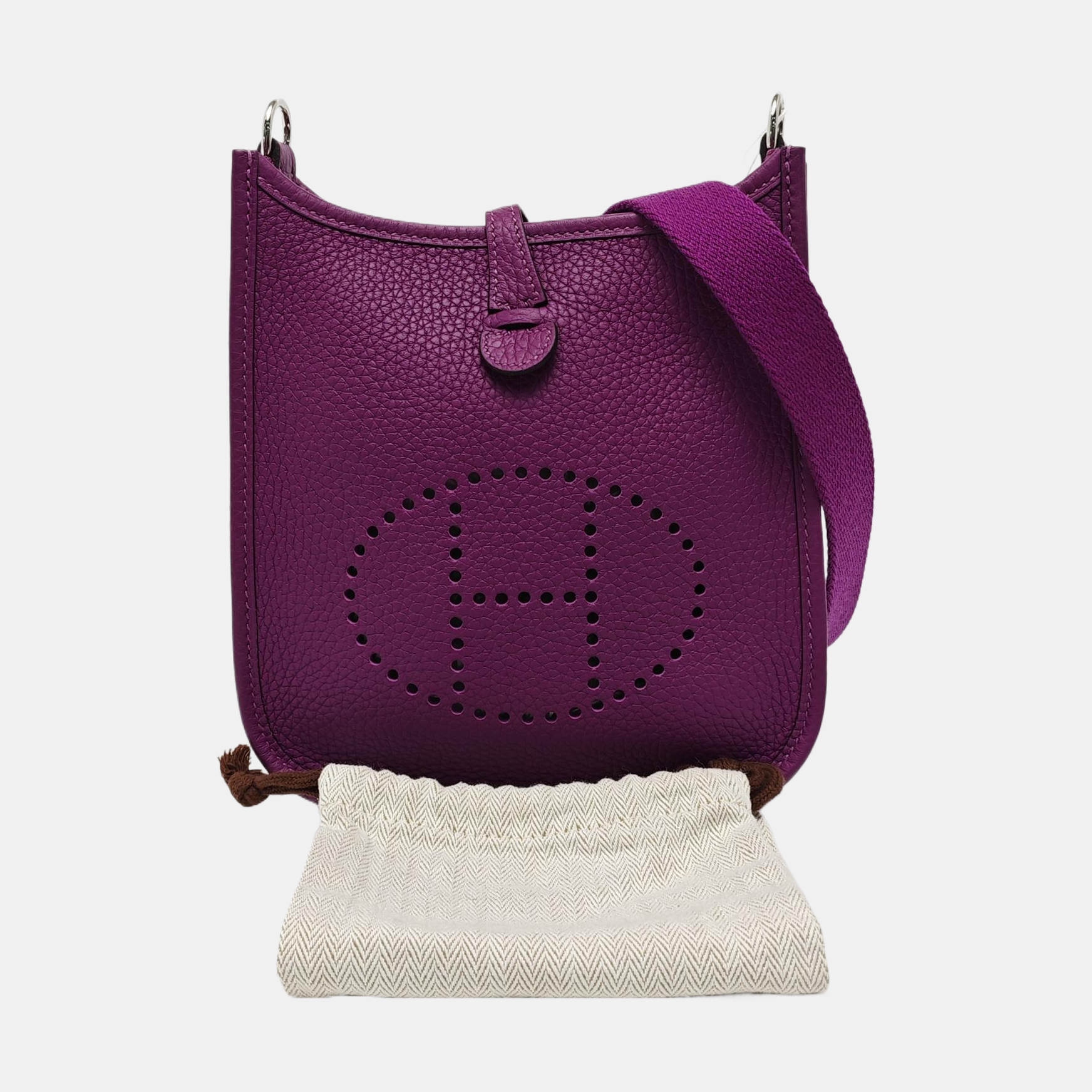 Authenticated pre-owned  Evelyne TPM Clemence Purple - Shoulder Bag at Looply