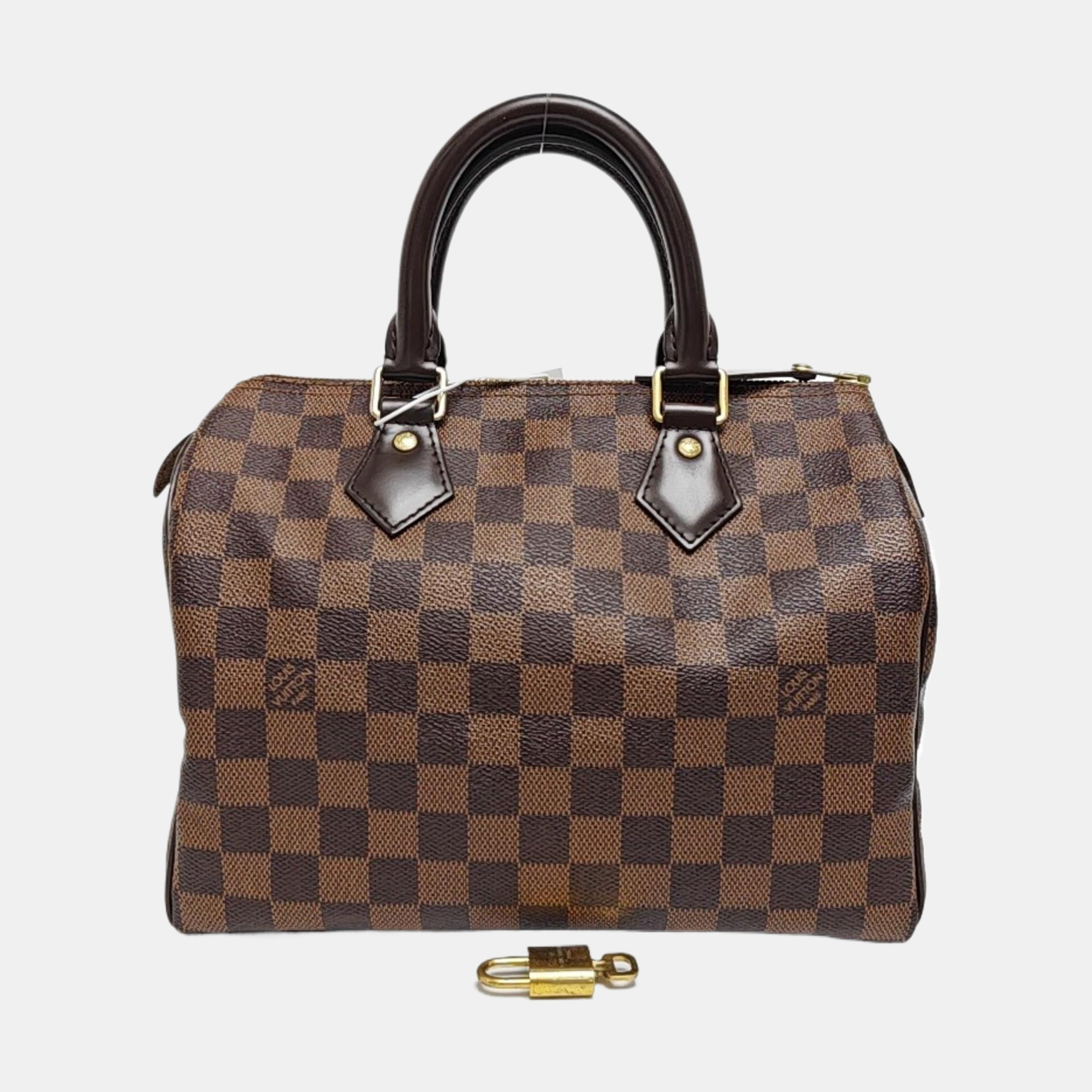 SPEEDY 25 Damier Ebene Coated Canvas Brown