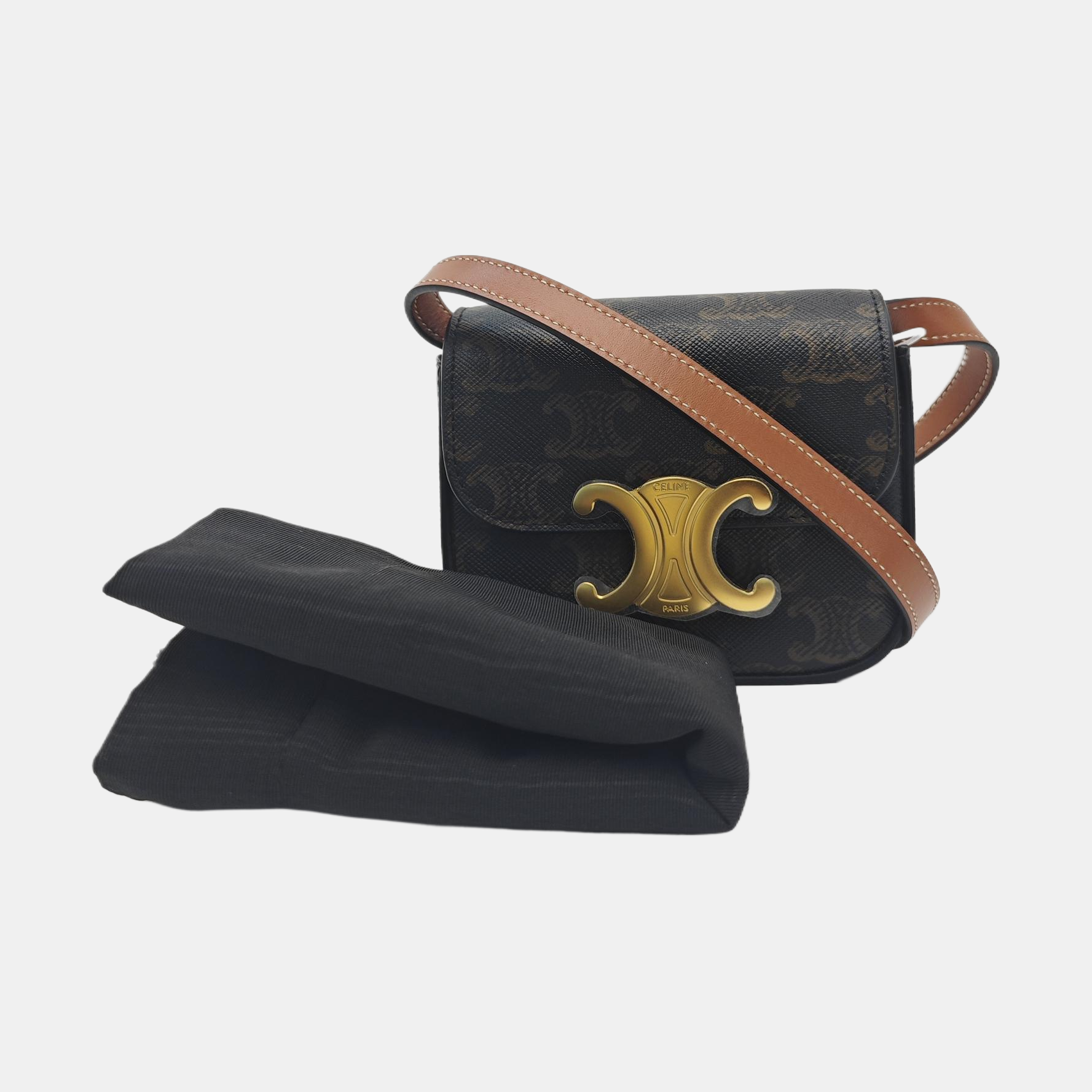 TRIOMPHE Mini Coated Canvas Black