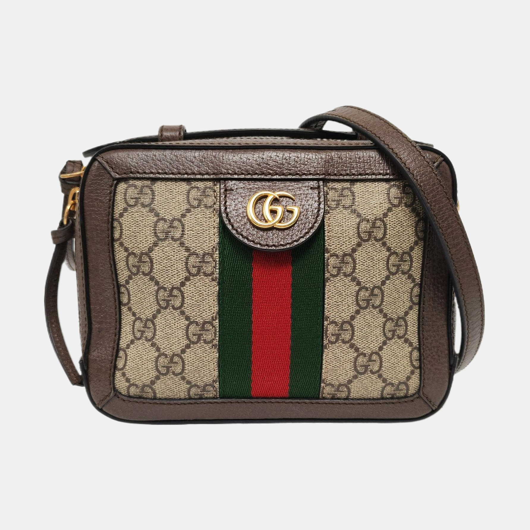 Ophidia Mini Monogram Coated Canvas Beige