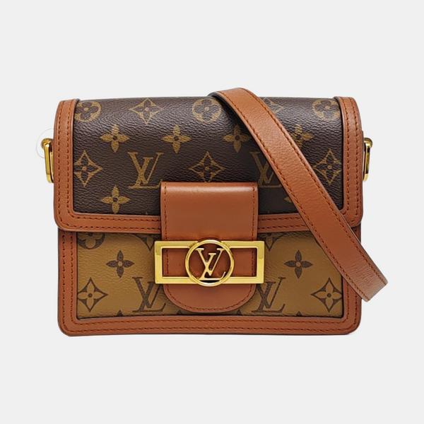 DAUPHINE Mini Monogram Coated Canvas Brown