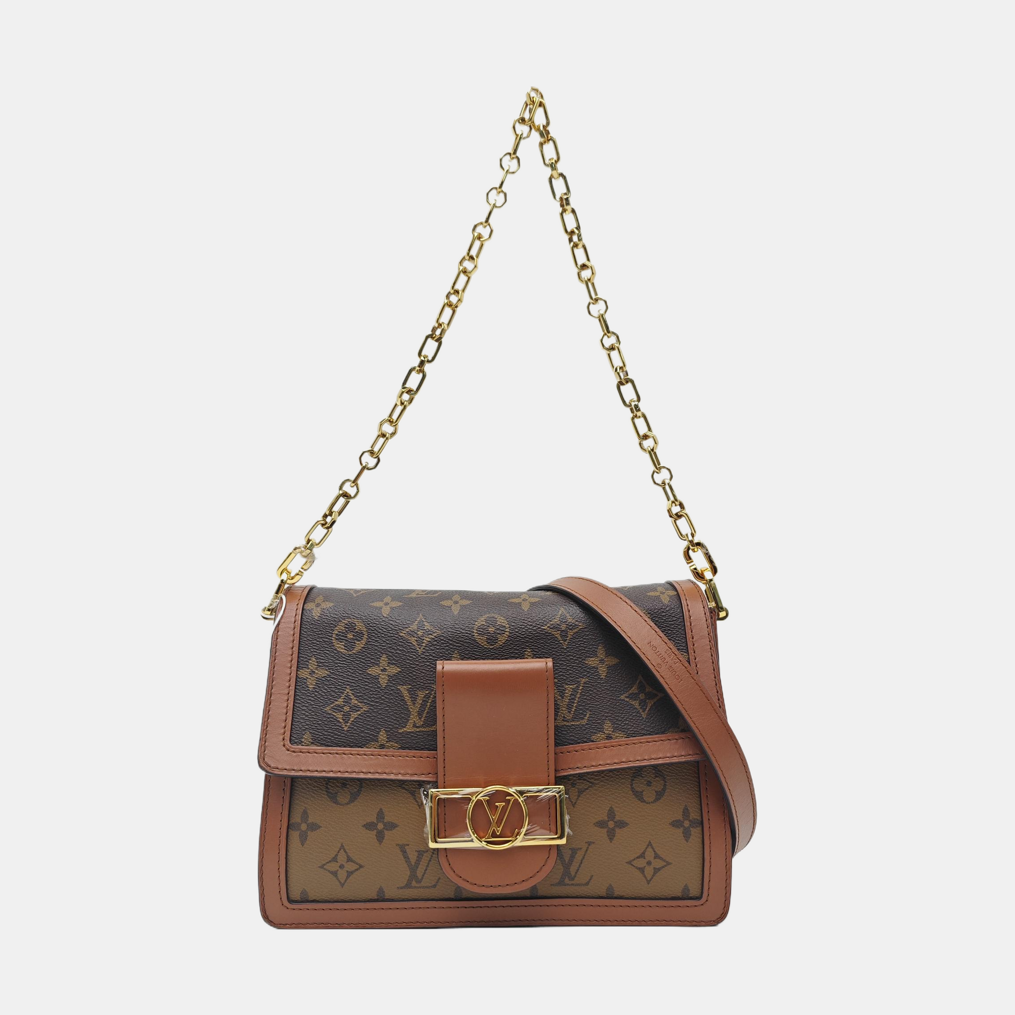 DAUPHINE MM Monogram Coated Canvas Brown