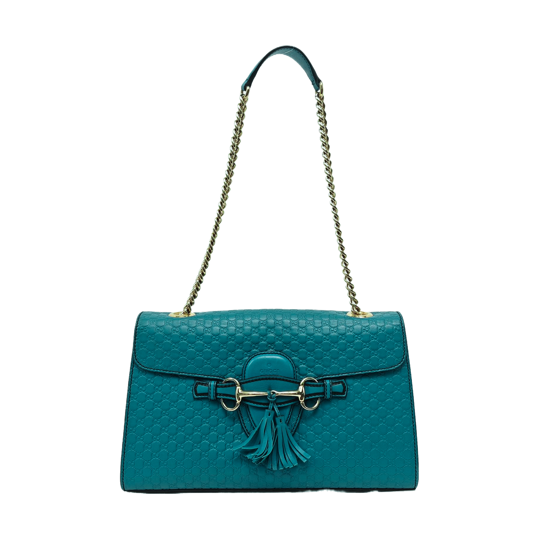 Emily Chain Monogram Calfskin Blue