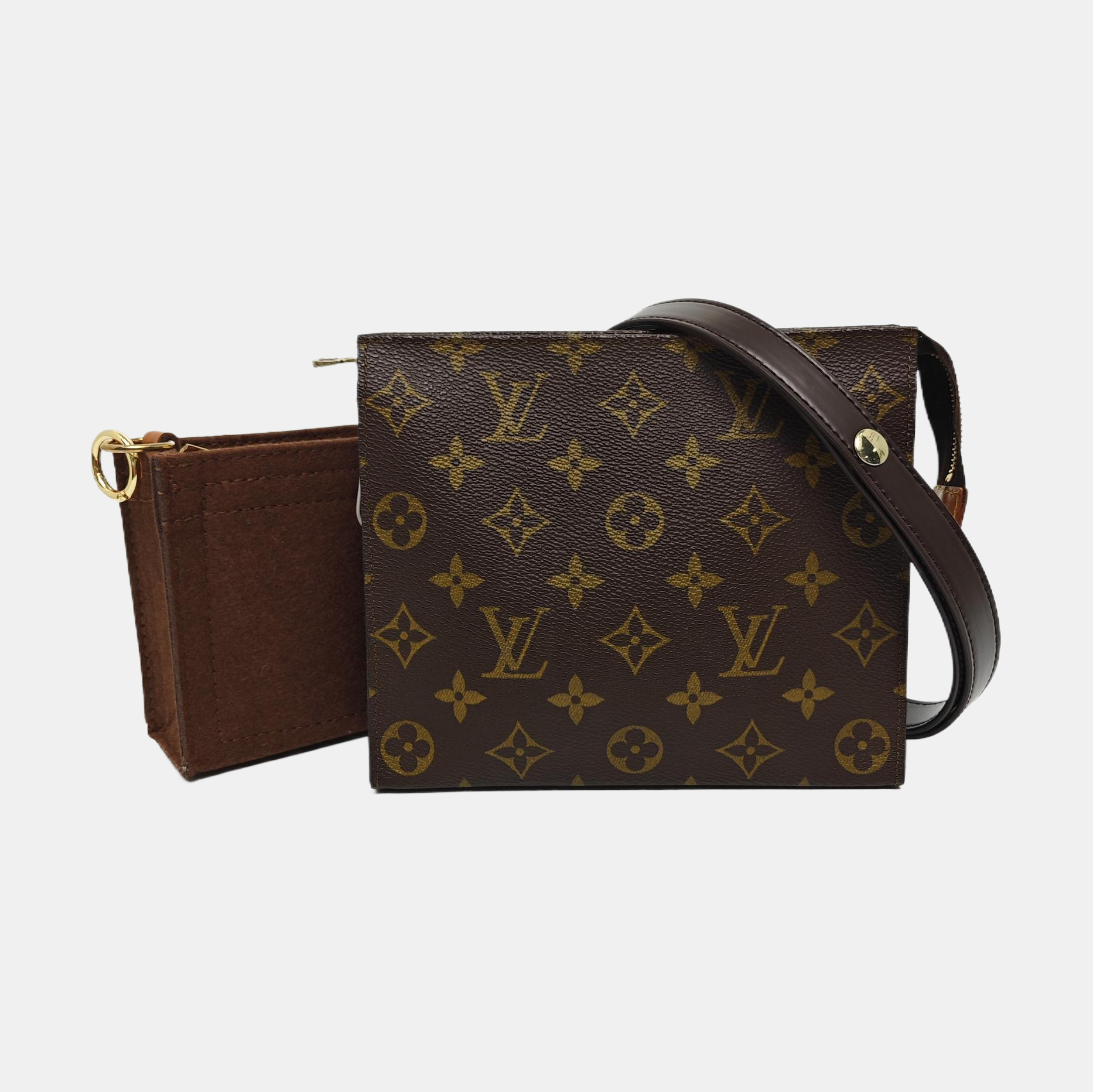 TOILET POCKET Monogram Coated Canvas Brown