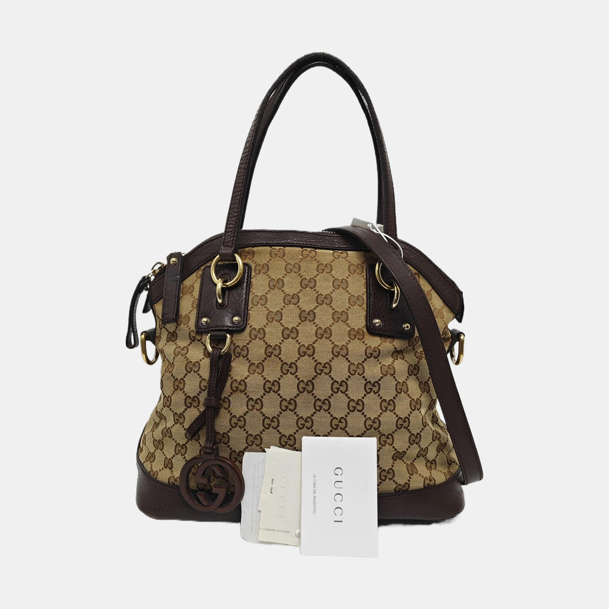 Monogram Canvas Tote Bag Brown