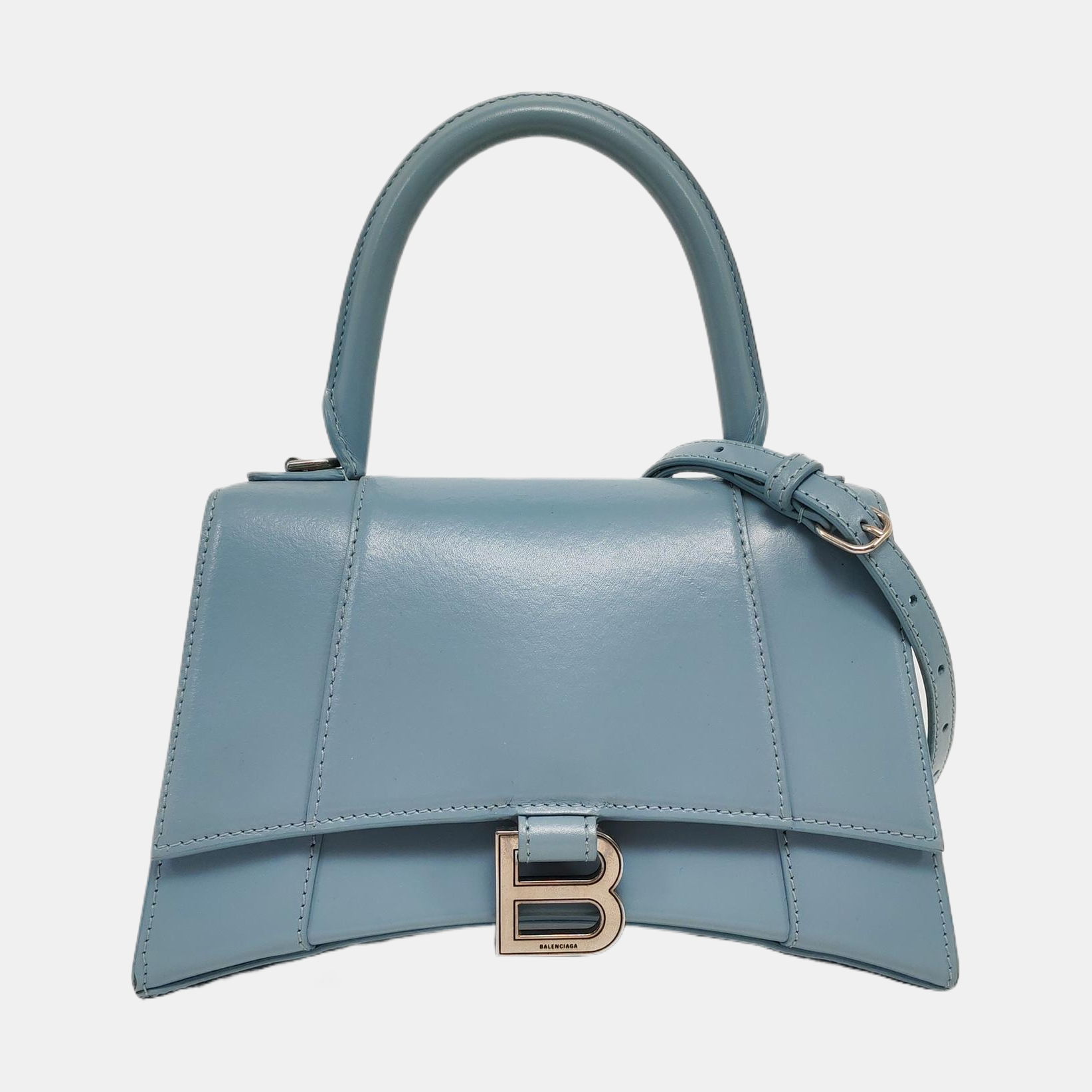 Hourglass S Calfskin Blue