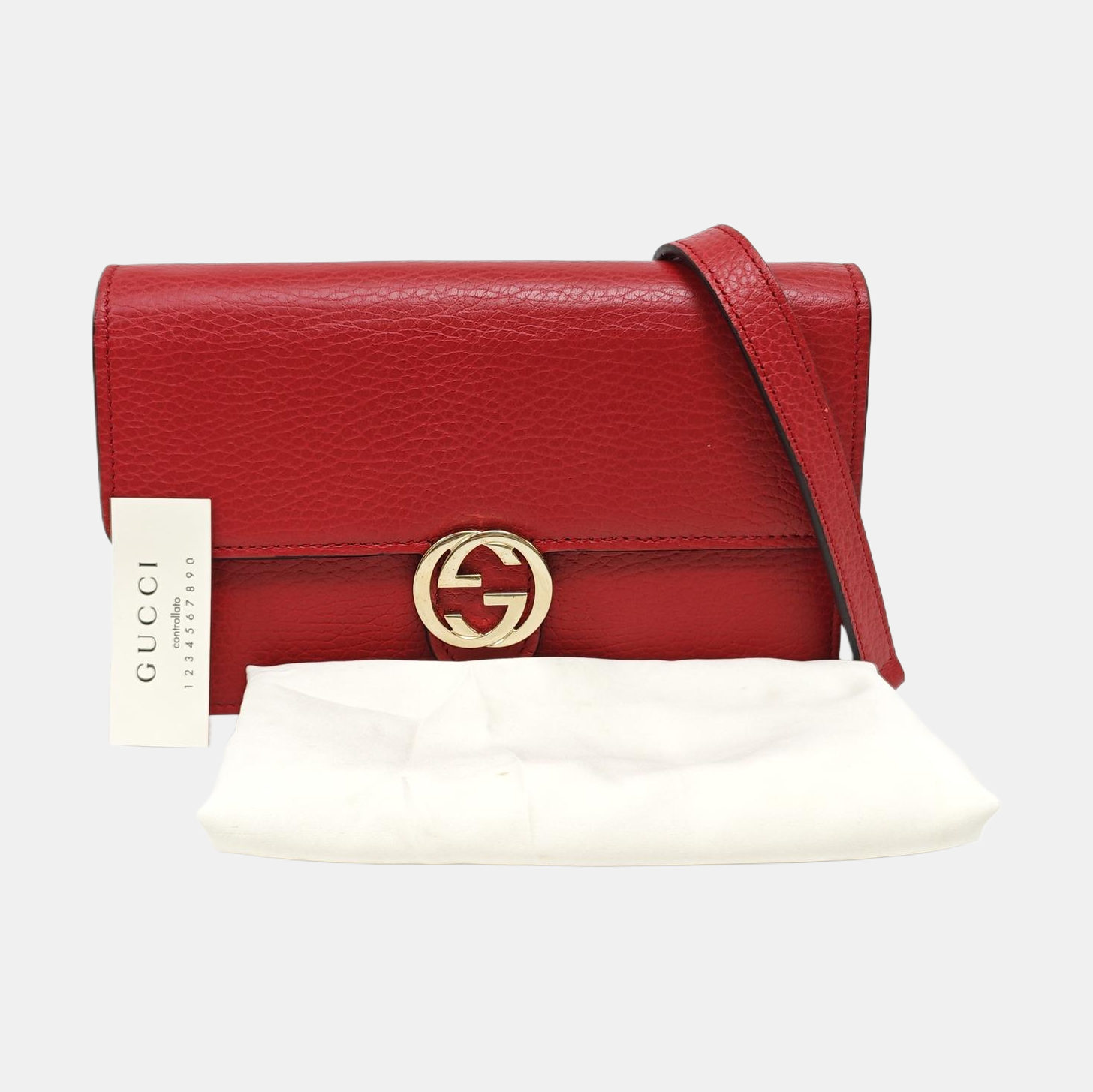 Calfskin Shoulder Bag Red