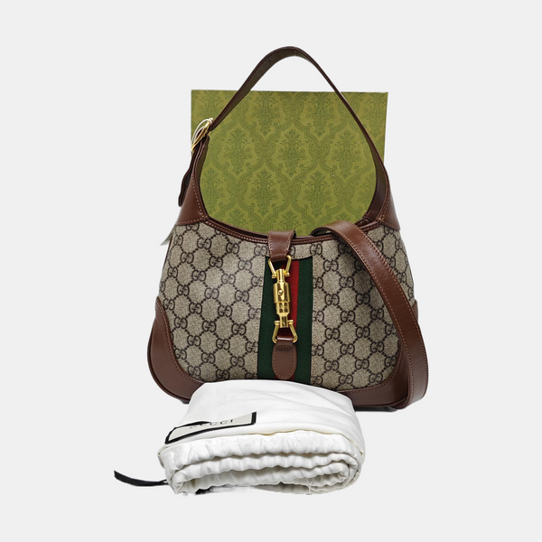 Jackie 1961 Small Monogram Coated Canvas Beige