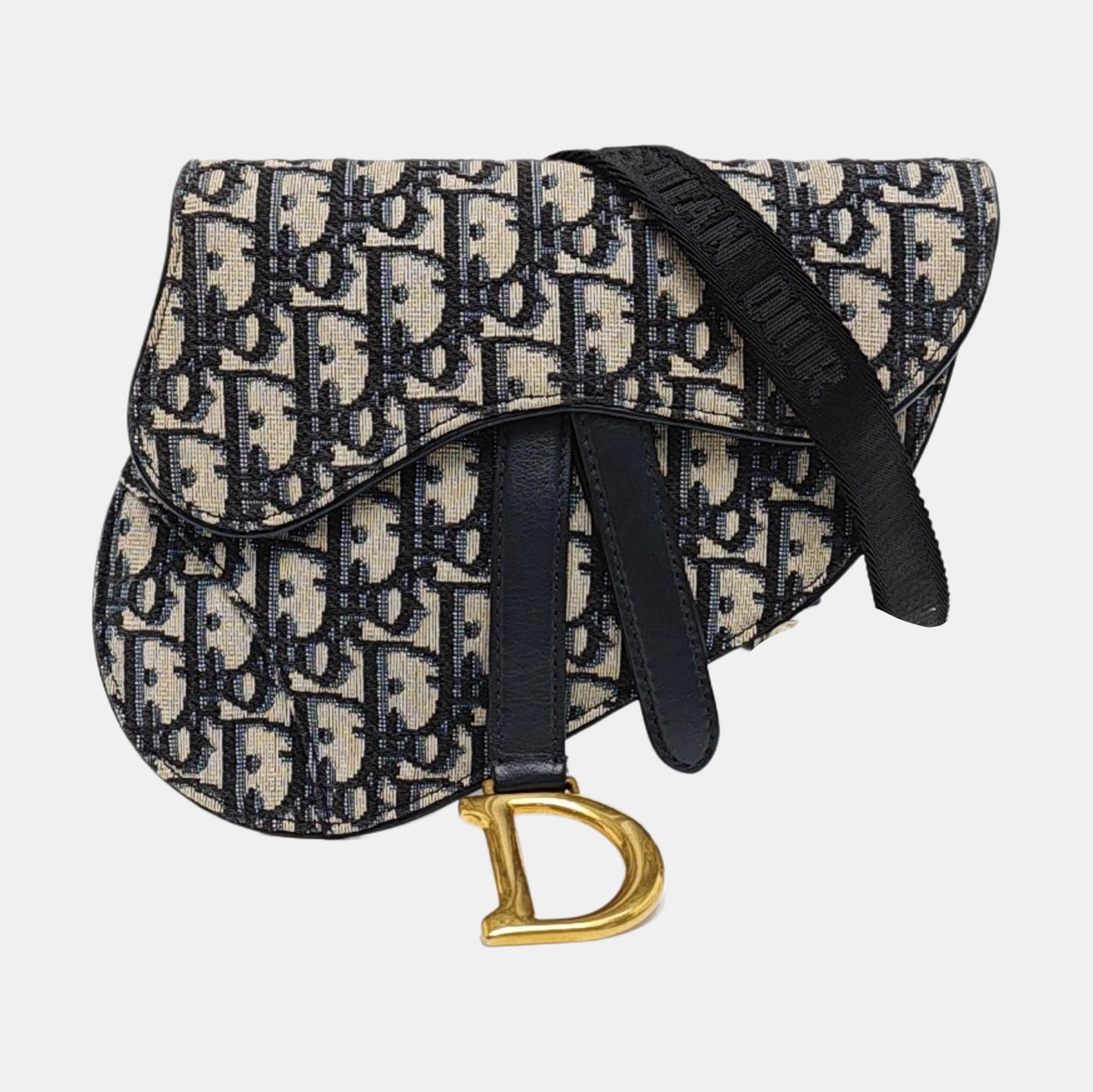 Saddle Mini Oblique Canvas Blue