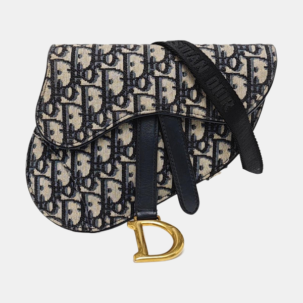 Saddle Mini Oblique Canvas Blue