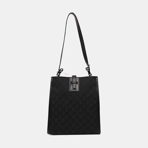 Monogram Canvas Tote Bag Black