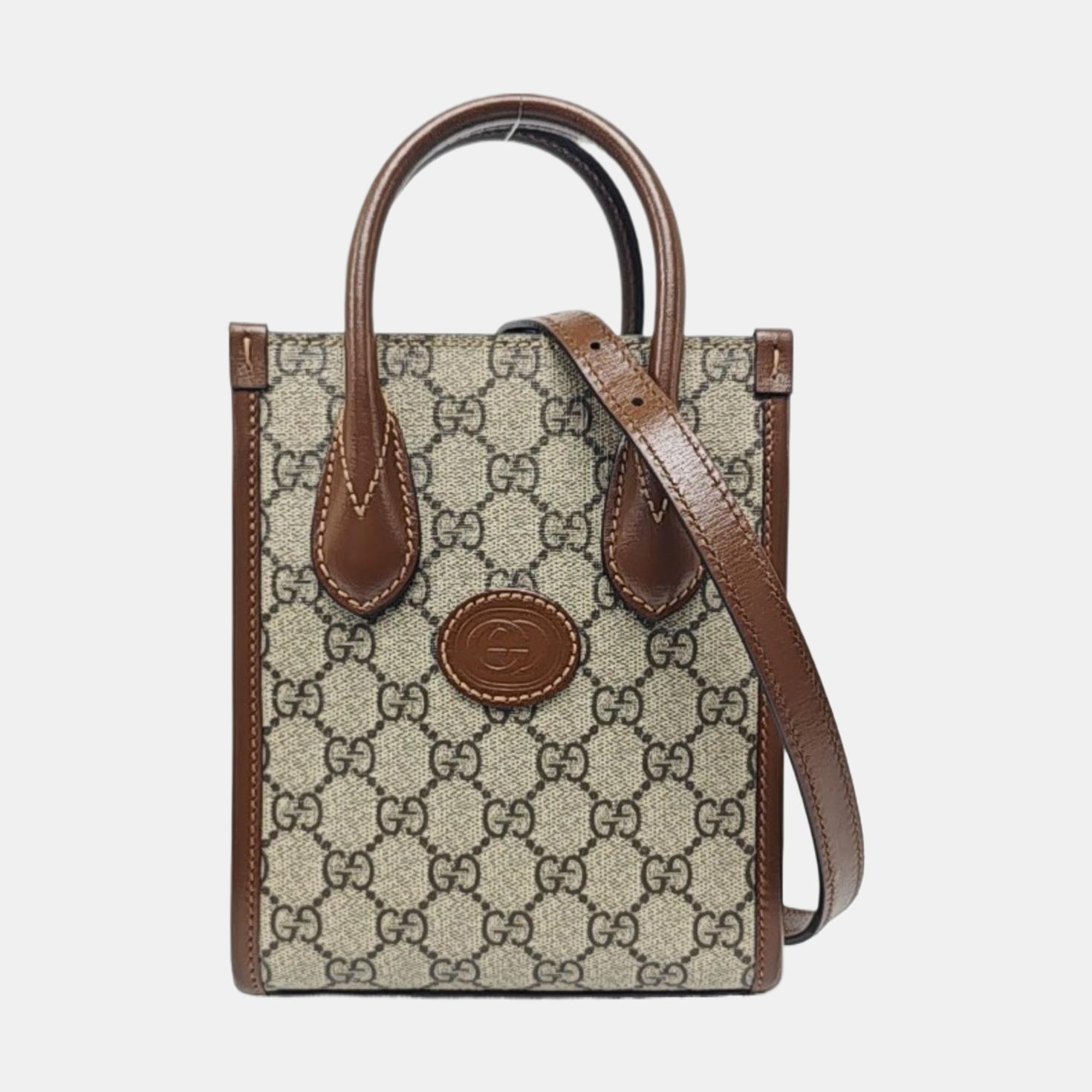 Retro Mini Monogram Coated Canvas Beige