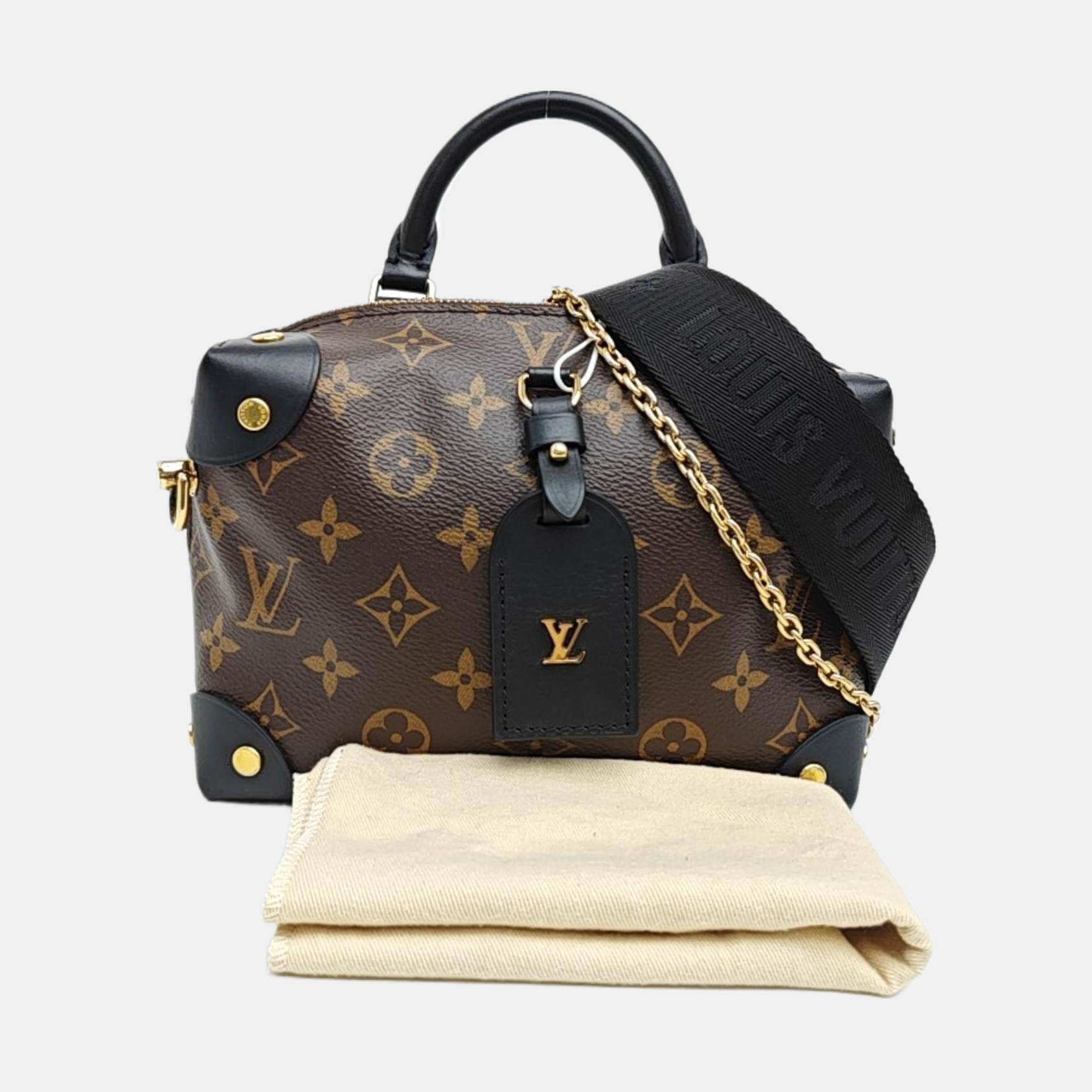 PETITE MALLE Monogram Coated Canvas Brown