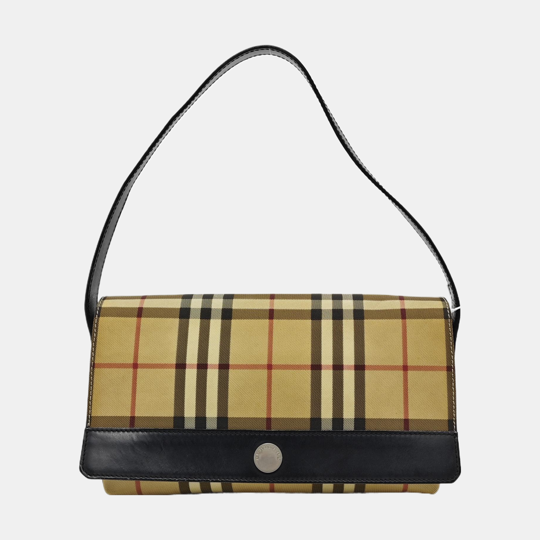 Coated Canvas Shoulder Bag Brown
