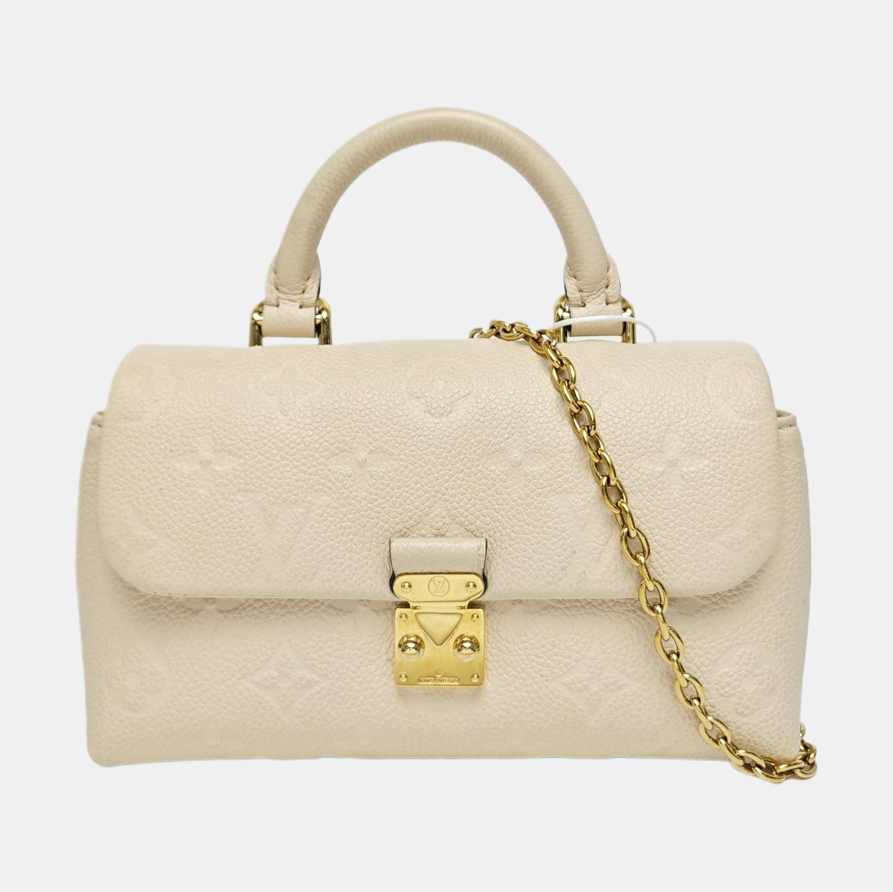 NANO MADELEINE Nano Monogram Calfskin Beige
