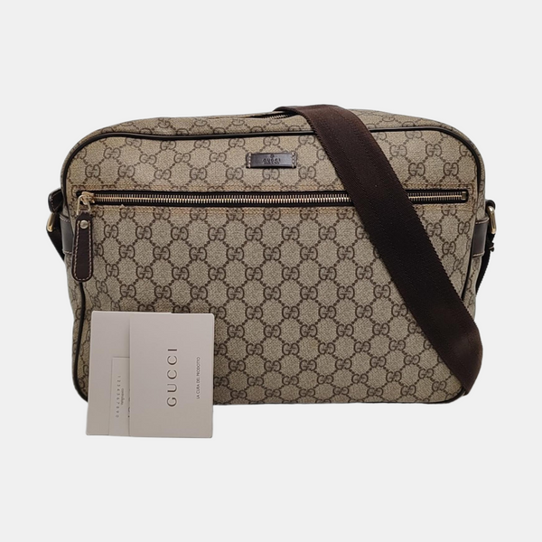 Monogram Coated Canvas Crossbody Bag Black