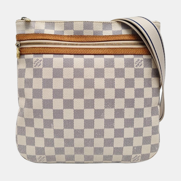 BOSPHORE Damier Azur Coated Canvas White