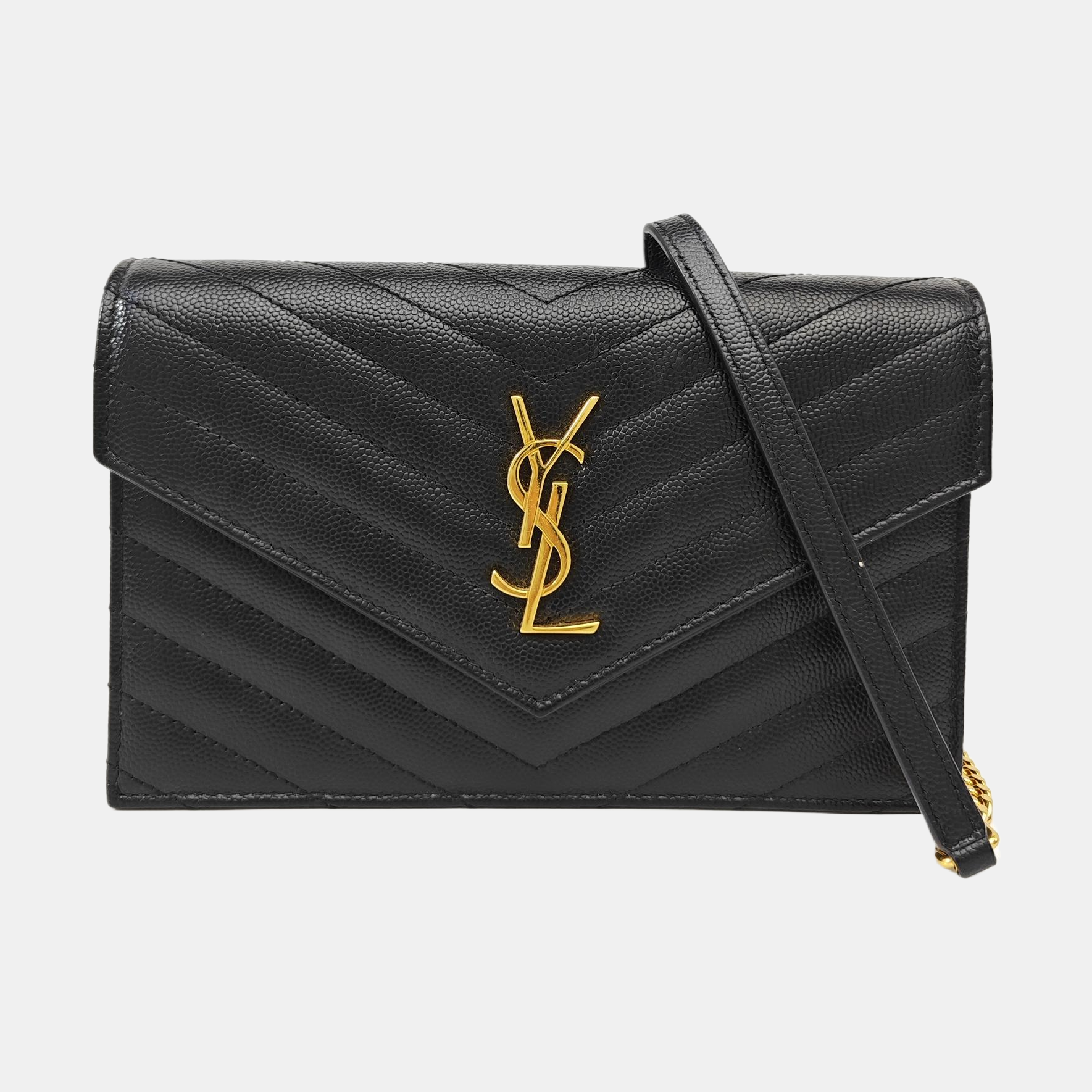 MONOGRAM WOC Chevron Calfskin Black
