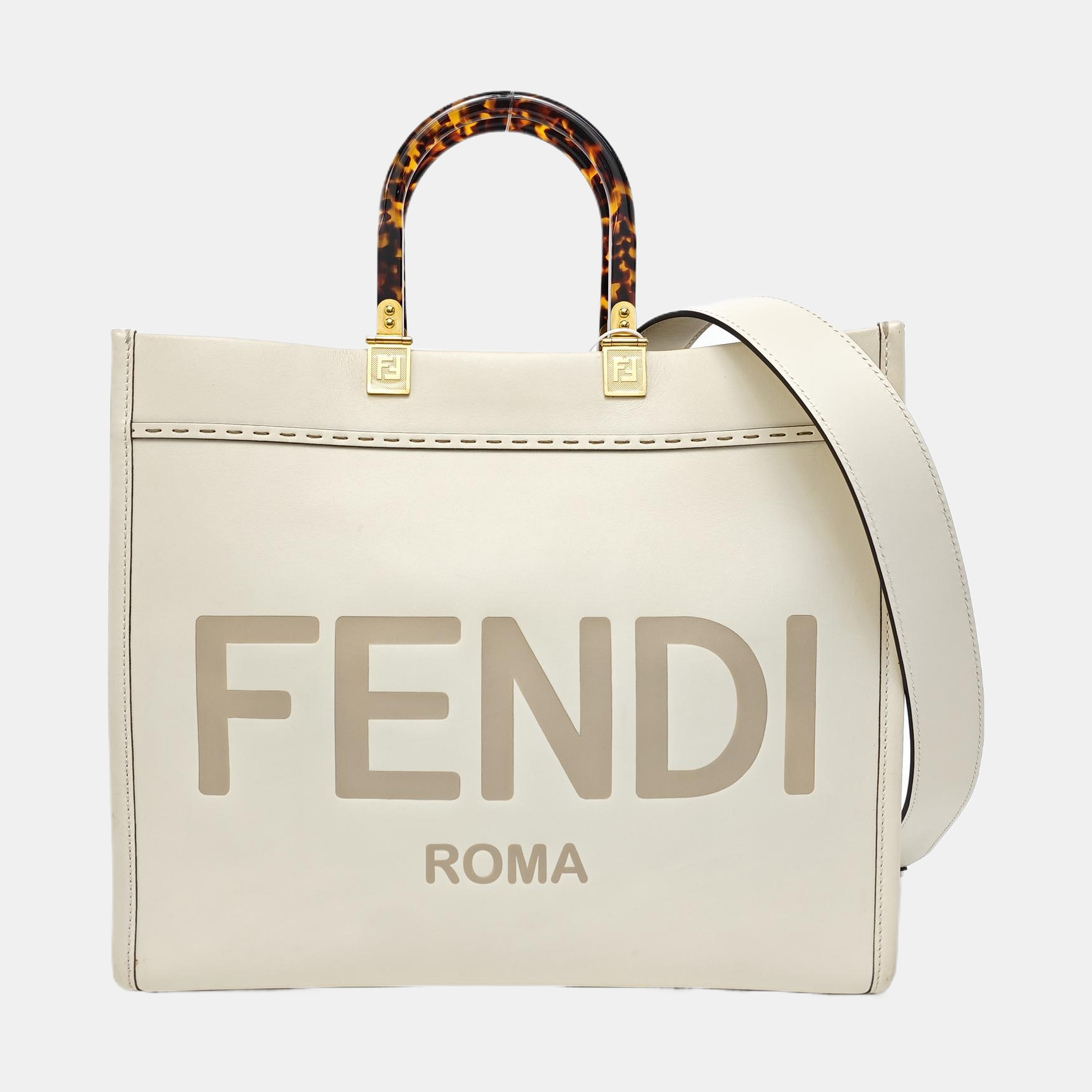 Sunshine Medium Calfskin White