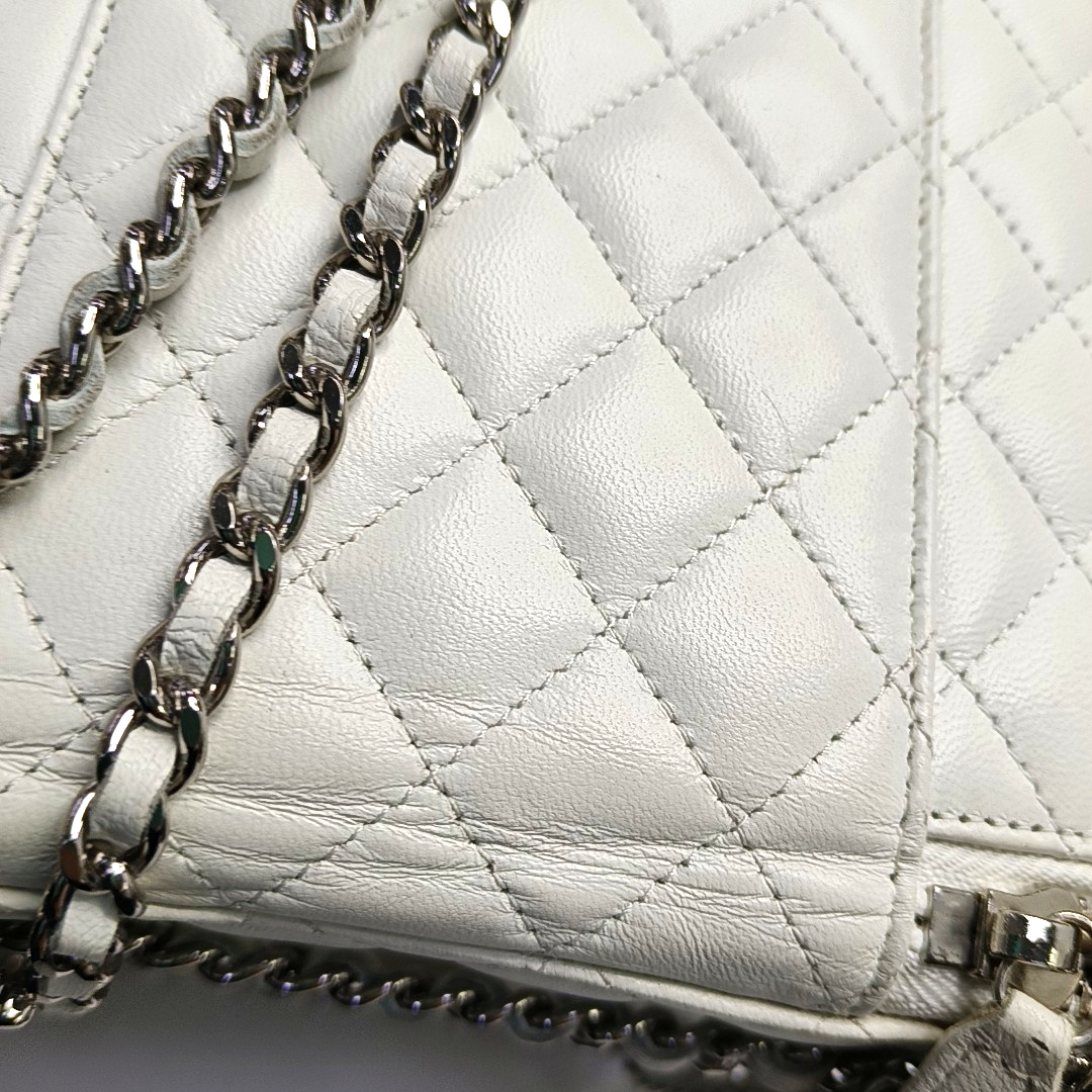 Quilted Lambskin White