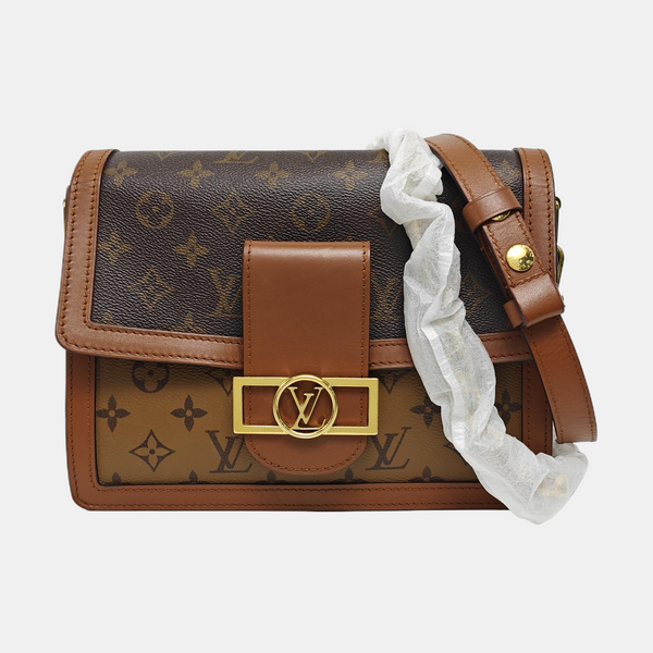 DAUPHINE MM Monogram Coated Canvas Brown