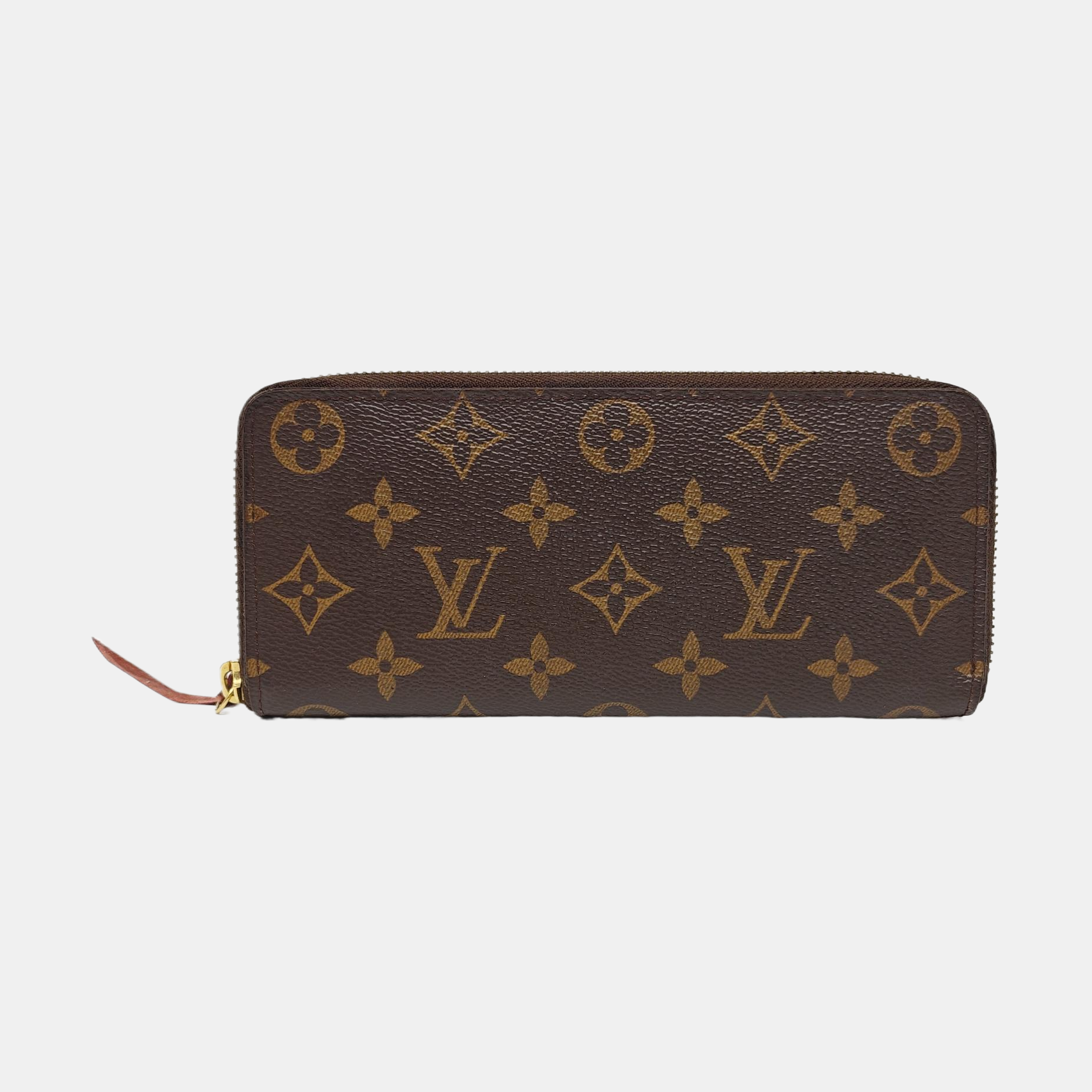 CLÉMENCE Monogram Coated Canvas Brown Wallet