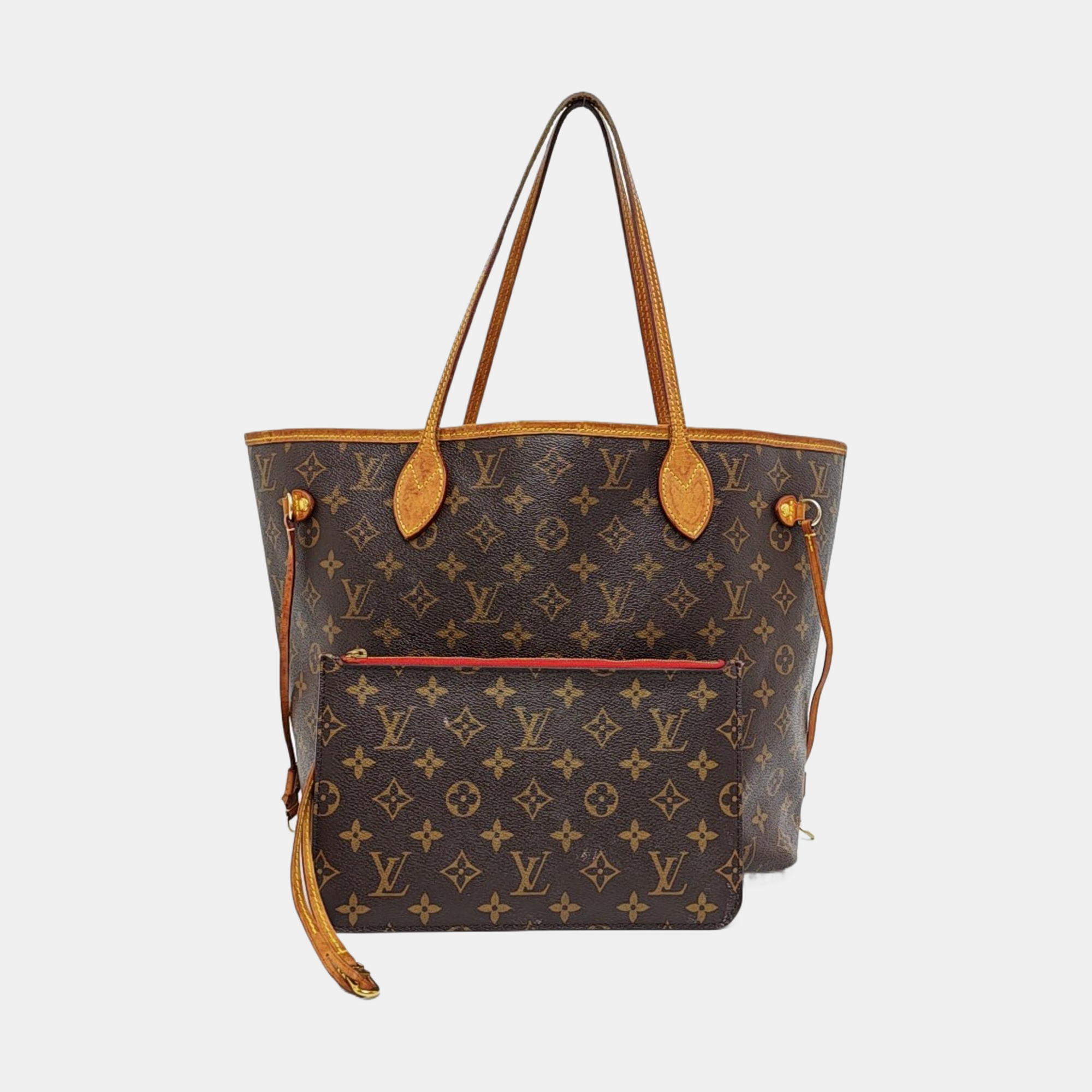 NEVERFULL MM Monogram Coated Canvas Brown