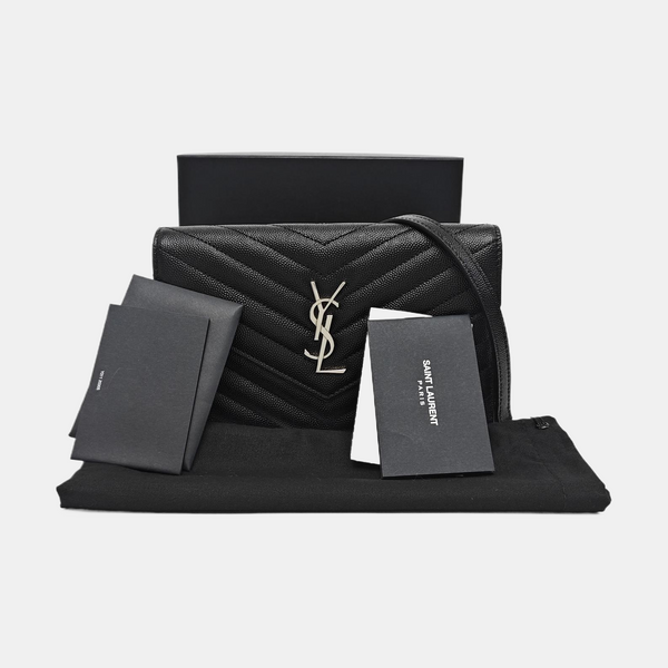 MONOGRAM WOC Chevron Calfskin Black