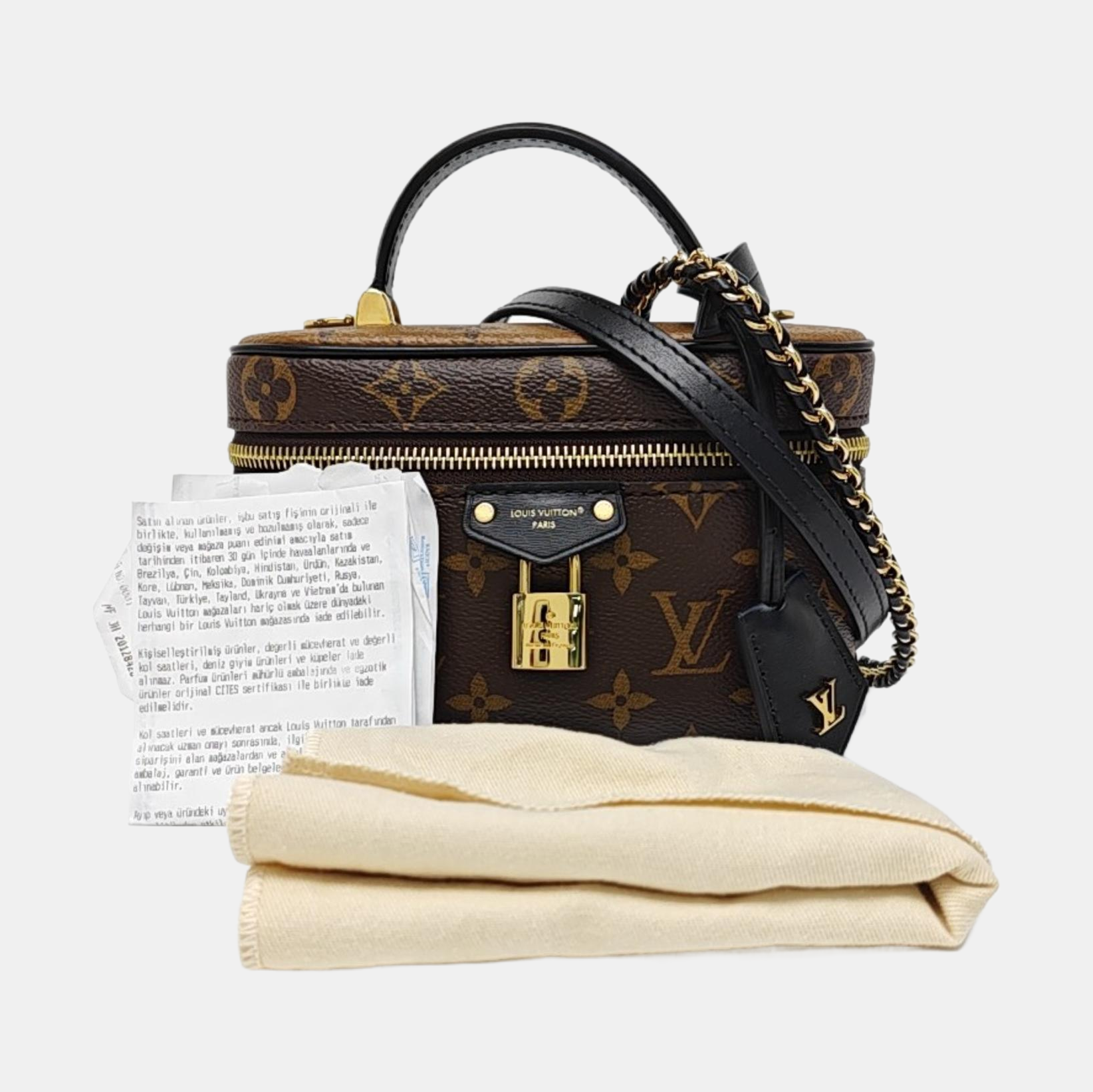 Vanity Chain Pouch Monogram Coated Canvas Brown