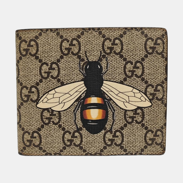 GG Supreme Monogram Coated Canvas Brown Wallet