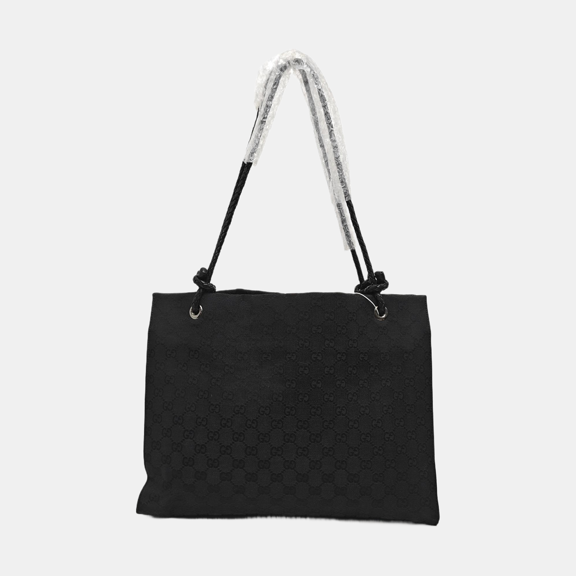 Monogram Canvas Tote Bag Black