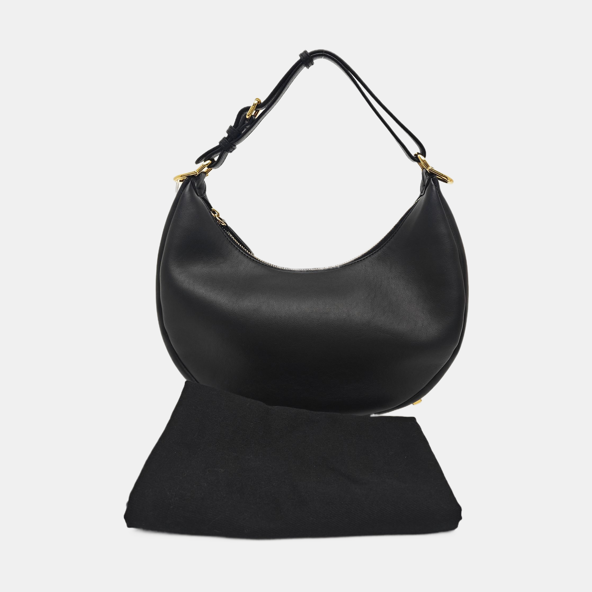 Calfskin Top Handle Bag Black