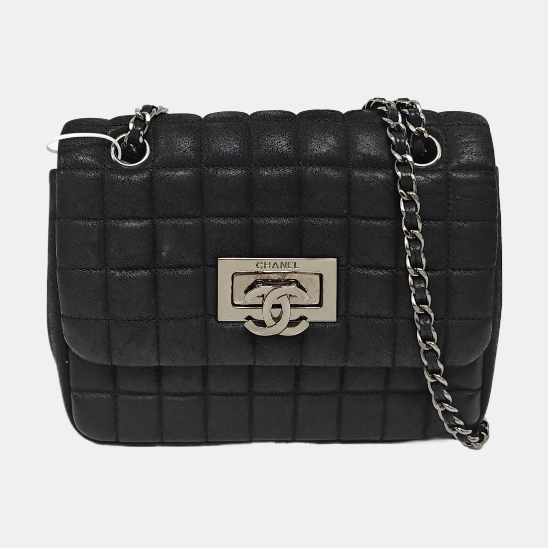 Quilted Calfskin Shoulder Bag Black