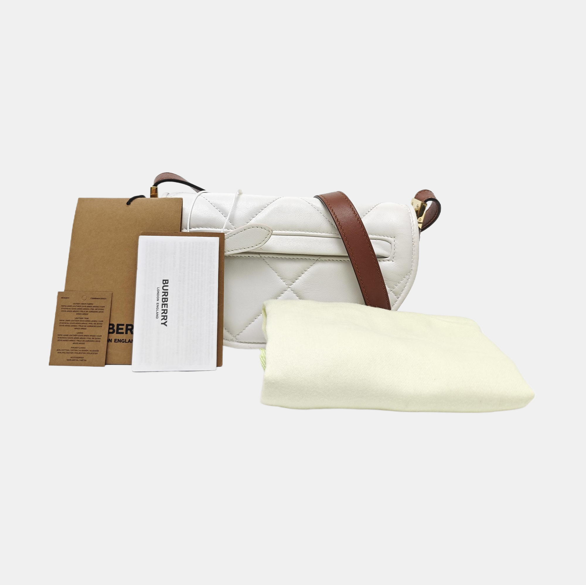Olympia Mini Quilted Lambskin White