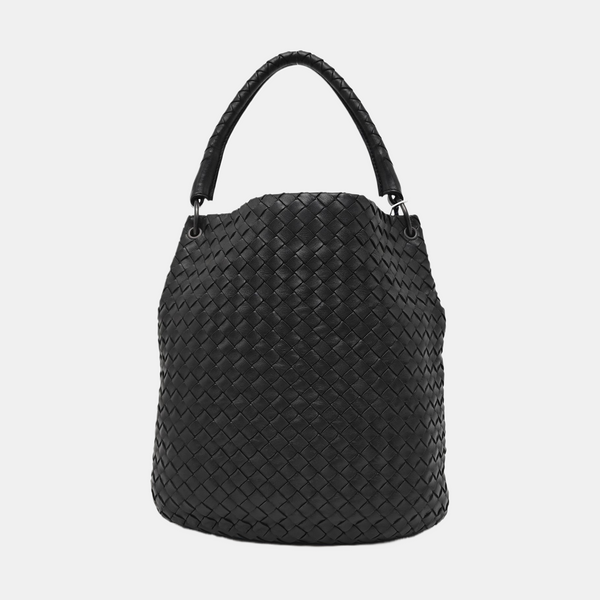 Lambskin Bucket Bag Black