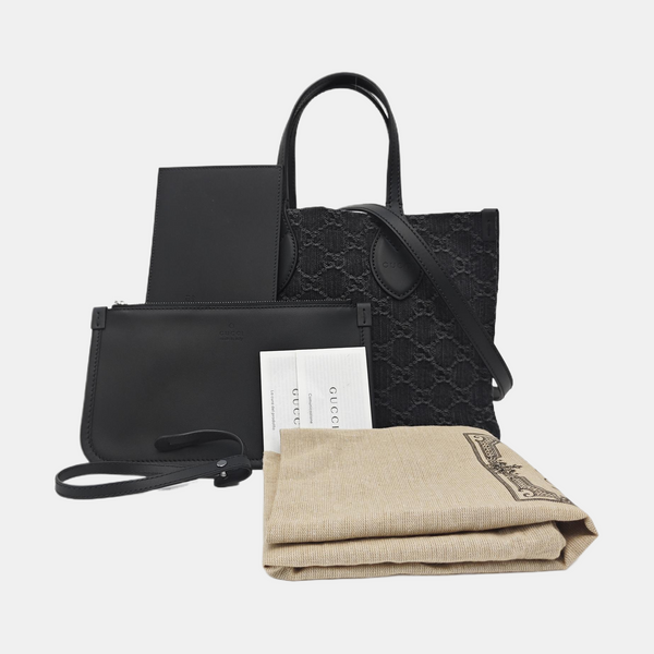 Ophidia Medium Monogram Canvas Black