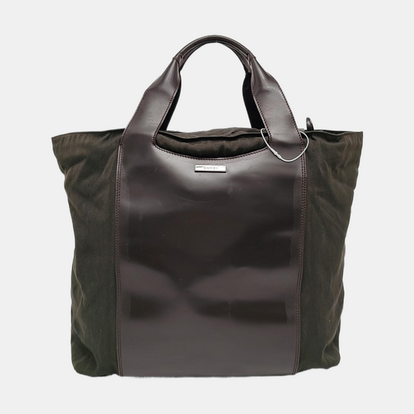 Canvas Top Handle Bag Green