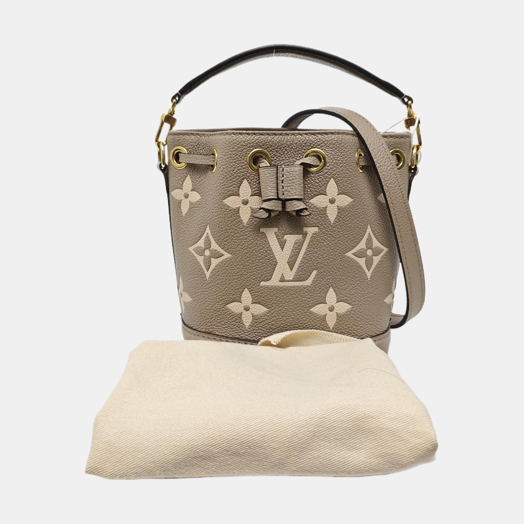 NOÉ Nano Monogram Calfskin Gray