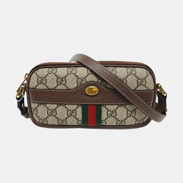 Ophidia Mini Monogram Coated Canvas Beige