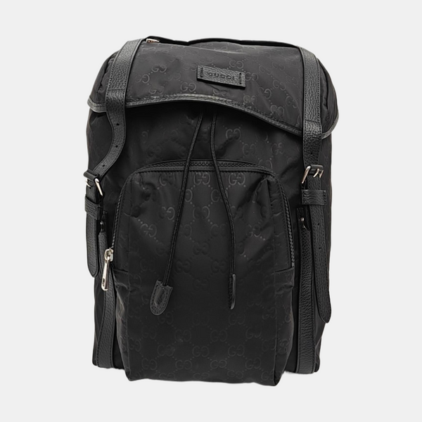 Monogram Nylon Backpack Black