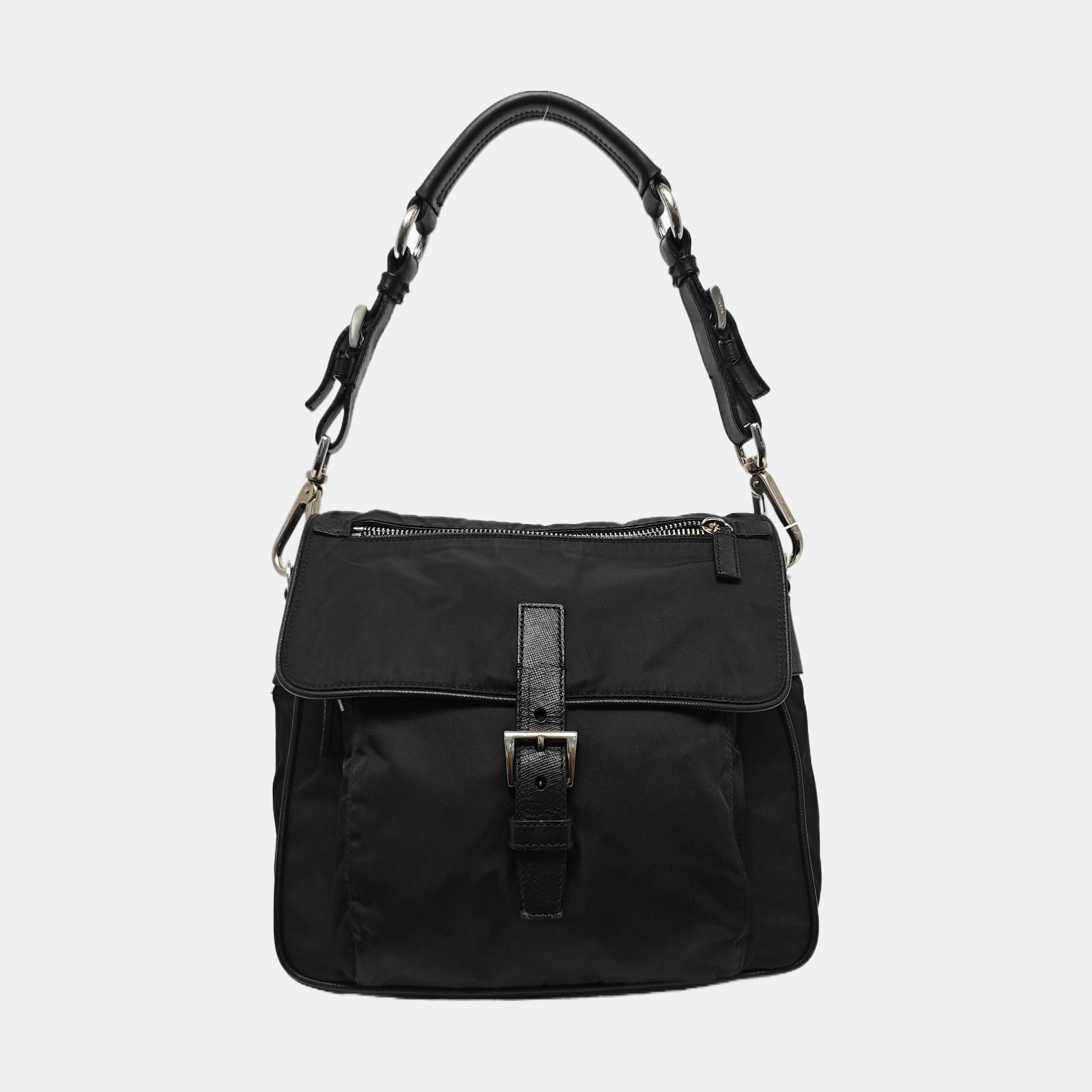 Nylon Shoulder Bag Black