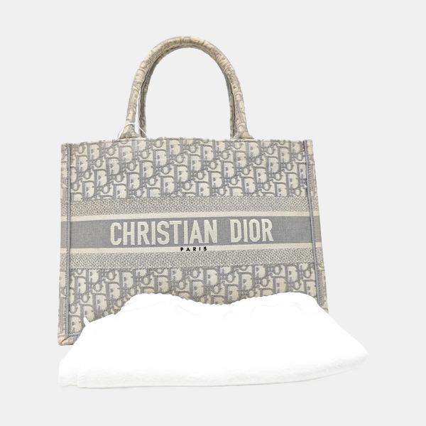 Book Tote Medium Oblique Canvas Gray