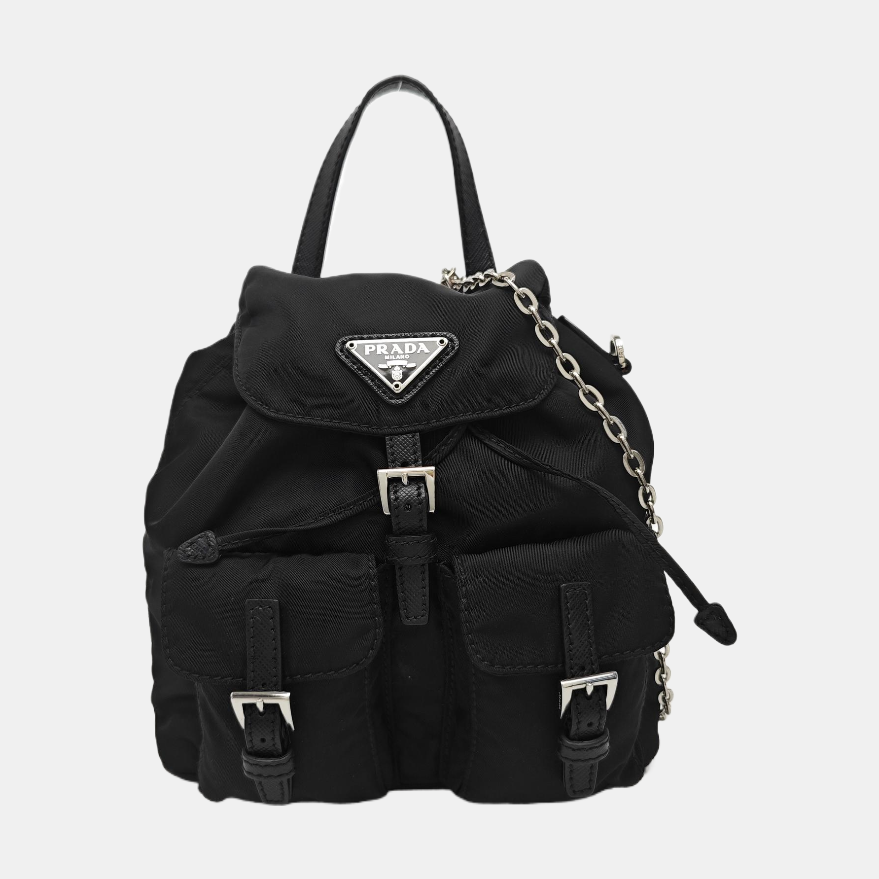 Nylon Shoulder Bag Mini Black