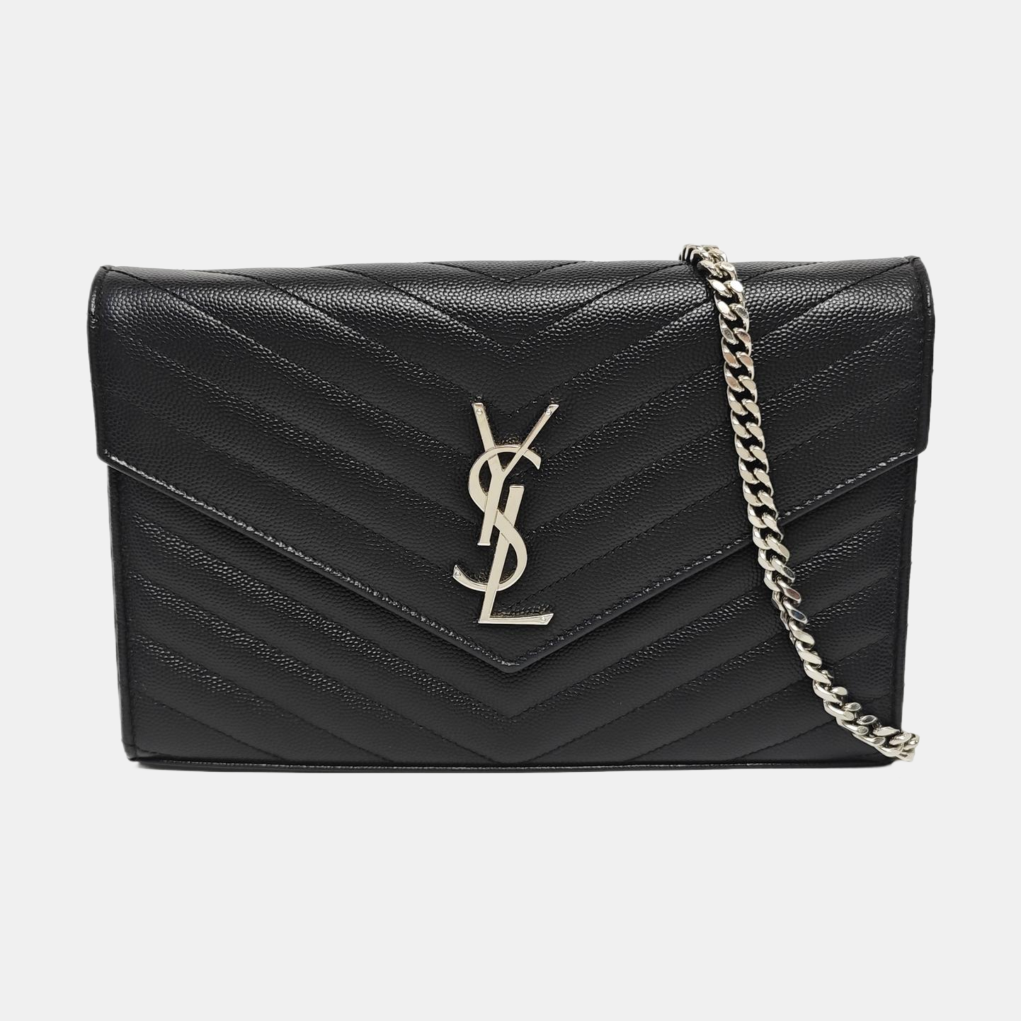 MONOGRAM Medium Chevron Calfskin Black