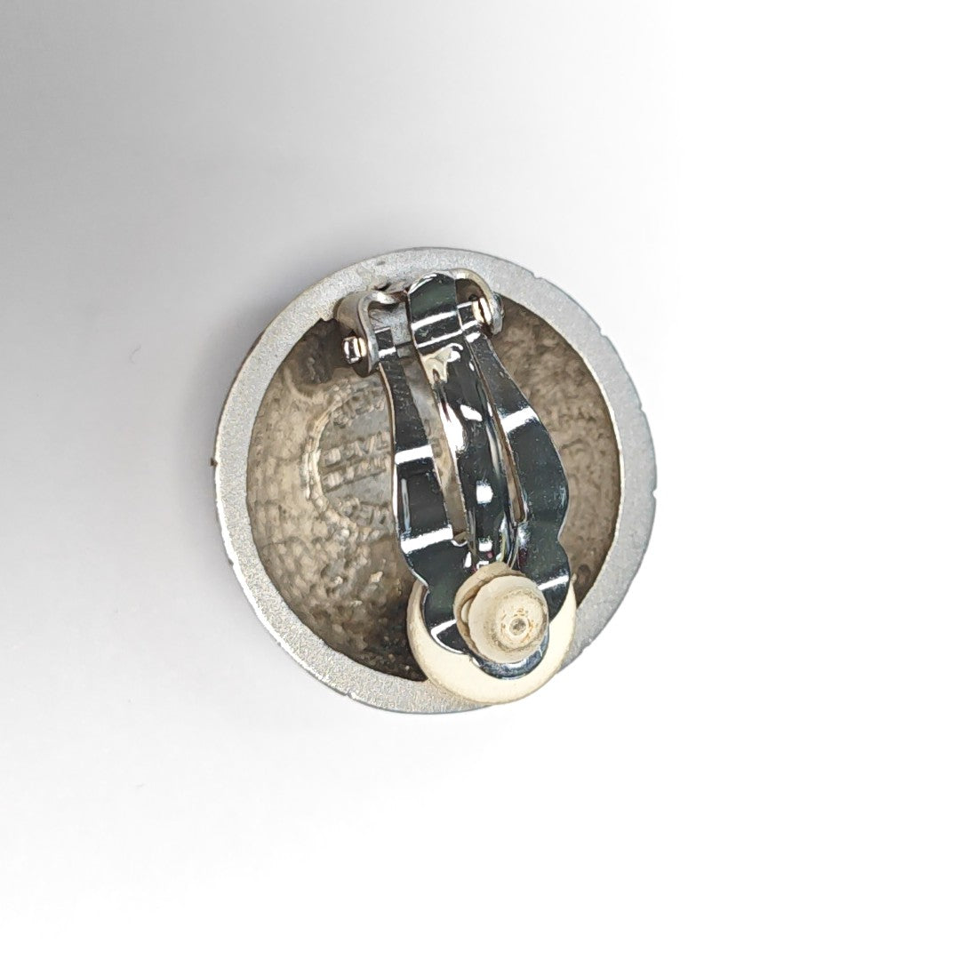 Metal Silver Clip On Earrings