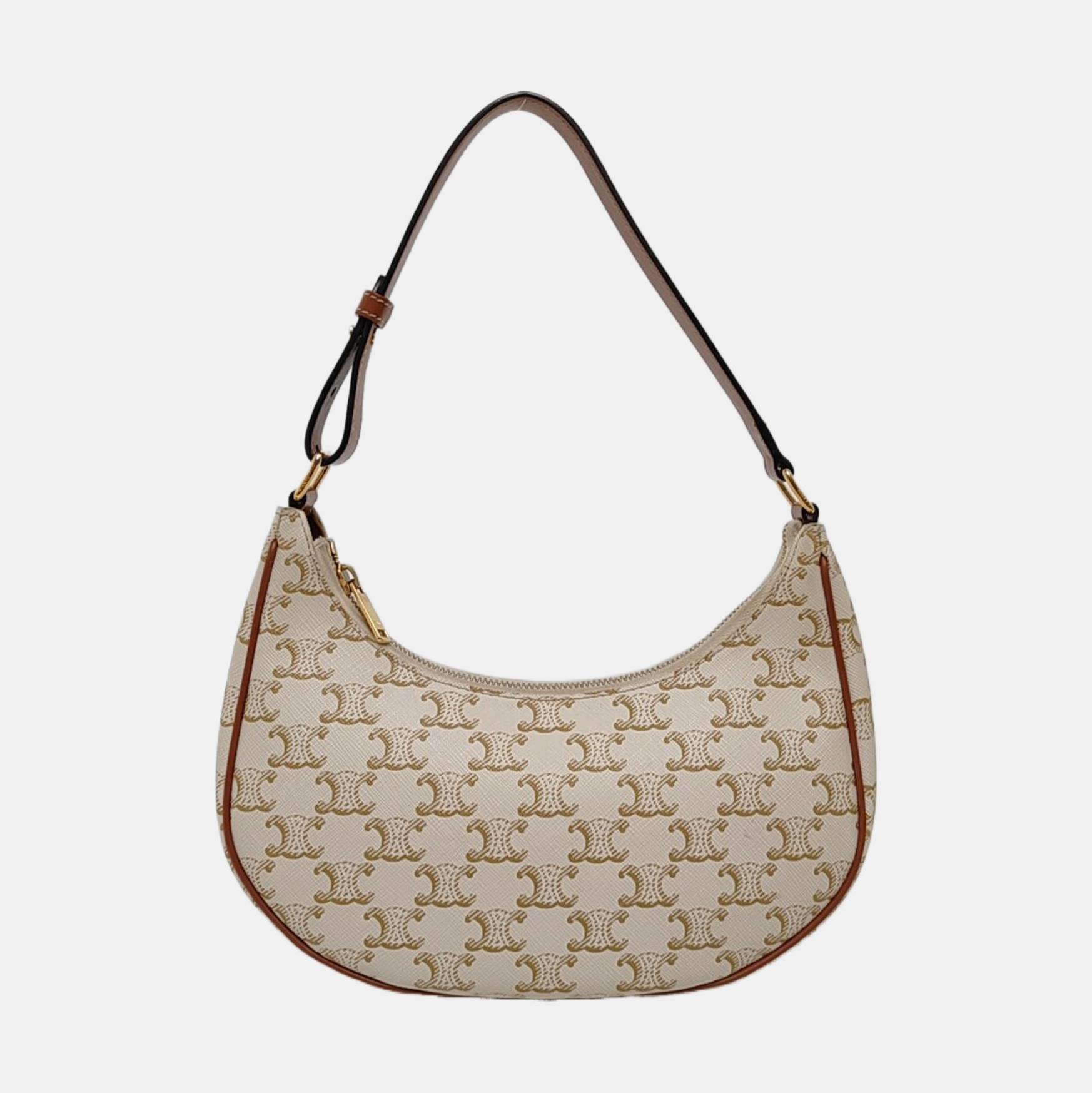 Authenticated pre-owned  AVA Coated Canvas Beige - Top Handle Bag at Looply