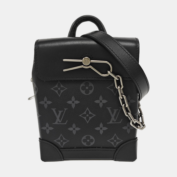 STEAMER Extra Small Monogram Coated Canvas Black